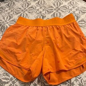 lululemon athletica Vibrant Orange Athletic Shorts